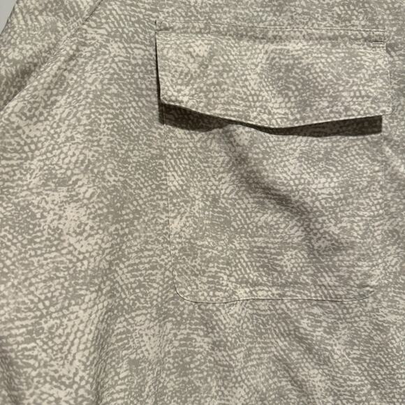 Athleta Zuma Printed Shirt Dress Cream Gray Plus Size 2X - Picture 3 of 9